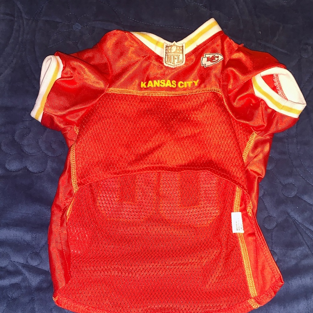 NFL Dog Red and Yellow Chiefs Jersey - Medium - Picture 5 of 7
